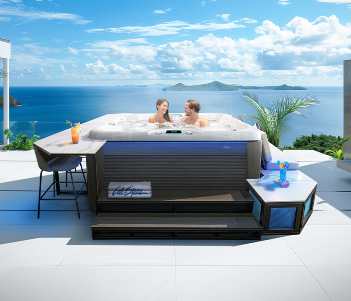 Calspas hot tub being used in a family setting - Buena Park