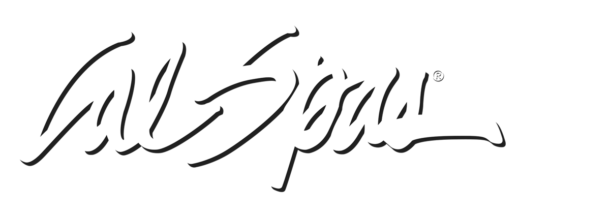 Calspas White logo hot tubs spas for sale Buena Park